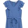imageSpeechless Girls Polka Dot Crepe DressDenimWhite