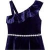 imageSpeechless Girls Ruffled One Shoulder Fit and Flare Sleeveless DressMidnight Navy
