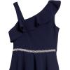 imageSpeechless Girls Ruffled One Shoulder Fit and Flare Sleeveless DressNavy