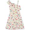 imageSpeechless Girls Ruffled One Shoulder Fit and Flare Sleeveless DressOff WhiteFloral