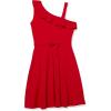 imageSpeechless Girls Ruffled One Shoulder Fit and Flare Sleeveless DressRed