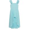imageSpeechless Girls Ruffled Sleeve Walk Through Maxi Party DressAqua