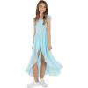 imageSpeechless Girls Ruffled Sleeve Walk Through Maxi Party DressAqua