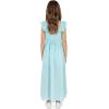 imageSpeechless Girls Ruffled Sleeve Walk Through Maxi Party DressAqua
