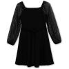 imageSpeechless Girls Scuba Crepe Party Dress with Long Sheer Dew Drop SleevesBlack