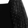 imageSpeechless Girls Scuba Crepe Party Dress with Long Sheer Dew Drop SleevesBlack