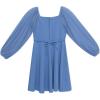 imageSpeechless Girls Scuba Crepe Party Dress with Long Sheer Dew Drop SleevesPeriwinkle