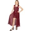 imageSpeechless Girls Sequin Maxi Party Dress with Chiffon WalkThrough SkirtBurgundy
