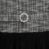 imageSpeechless Girls Short Sleeve Knit Boucle and Tulle DressBlackWhite