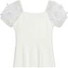 imageSpeechless Girls Short Sleeve Scuba Crepe Skater Party DressIvory
