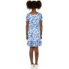 imageSpeechless Girls Short Sleeve Shirred Power Mesh Party DressIvoryBlue