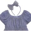 imageSpeechless Girls Short Sleeve Tiered Party Dress and HeadbandBlueLavender