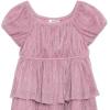 imageSpeechless Girls Short Sleeve Tiered Party Dress and HeadbandPink