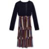 imageSpeechless Girls Sleeveless Midi Dress and Long Sleeve Crochet ShrugNavyRust