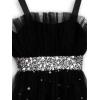 imageSpeechless Girls Sleeveless Sparkle Tulle Midi Party DressBlack