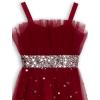 imageSpeechless Girls Sleeveless Sparkle Tulle Midi Party DressRed