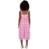 imageSpeechless Girls Sleeveless Square Neck Point Desprit Tiered Midi DressRose Pink