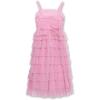 imageSpeechless Girls Sleeveless Square Neck Point Desprit Tiered Midi DressRose Pink