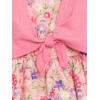 imageSpeechless Girls Sleeveless Tiered Dress and Tie Front CardiganCoralFuchsia Floral