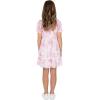 imageSpeechless Girls Smocked Floral Print Puff Sleeve Party Dress with Lace TrimWhitePink