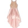 imageSpeechless Girls Circle Neck Party Dress with HighLow HemlineRose Gold