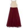 imageSpeechless Girls High Neck Full Length Party DressGoldBurgundy