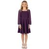 imageSpeechless Girls Long Sleeve Aline Party DressPlum