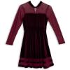imageSpeechless Girls Long Sleeve Stretch Velvet Party DressBurgundy