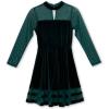 imageSpeechless Girls Long Sleeve Stretch Velvet Party DressHunter Green