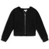 imageSpeechless Girls Long Sleeve Waffle Knit HoodieBlack