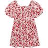 imageSpeechless Girls Puff Sleeve Pleated Bodice Party DressWhiteRed