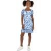 imageSpeechless Girls Short Sleeve Shirred Power Mesh Party DressIvoryBlue
