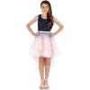imageSpeechless Girls Sleeveless Maxi High Low Lace and Tulle Party DressNavyBlush