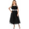 imageSpeechless Girls Sleeveless Sparkle Tulle Midi Party DressBlack