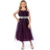 imageSpeechless Girls Sleeveless Sparkle Tulle Midi Party DressEggplant