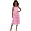 imageSpeechless Girls Sleeveless Square Neck Point Desprit Tiered Midi DressRose Pink