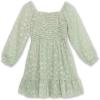 imageSpeechless Girls Square Neck Long Sleeve Ruffle Hem Floral Mesh Overlay DressDusty Sage