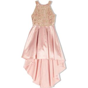 imageSpeechless Girls Circle Neck Party Dress with HighLow HemlineRose Gold
