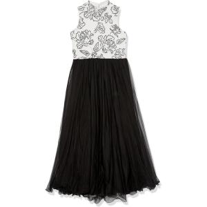 imageSpeechless Girls High Neck Full Length Party DressOff WhiteBlack