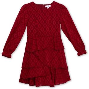 imageSpeechless Girls Long Sleeve Chiffon Party DressRed