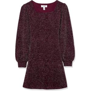 imageSpeechless Girls Long Sleeve Glitter Knit Party DressBurgundy