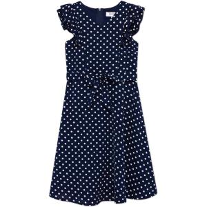 imageSpeechless Girls Polka Dot Crepe DressNavy BlueIvory
