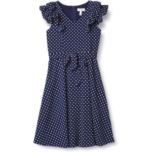 imageSpeechless Girls Polka Dot Crepe DressNavyIvory