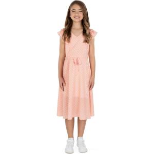 imageSpeechless Girls Polka Dot Crepe DressPeachIvory
