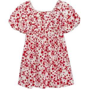 imageSpeechless Girls Puff Sleeve Pleated Bodice Party DressWhiteRed