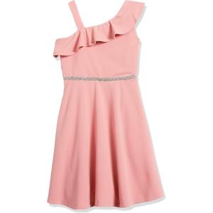 imageSpeechless Girls Ruffled One Shoulder Fit and Flare Sleeveless DressRose