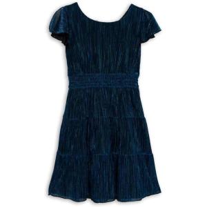 imageSpeechless Girls Short Flutter Sleeve Plisse Party DressBlue