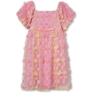 imageSpeechless Girls Short Sleeve Butterfly Mesh Party DressPinkYellow