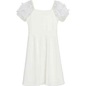imageSpeechless Girls Short Sleeve Scuba Crepe Skater Party DressIvory