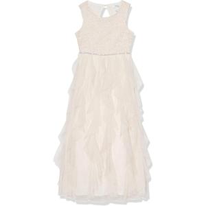 imageSpeechless Girls Sleeveless Glitter Bodice and Fairy Skirt Maxi Party DressPale Blush